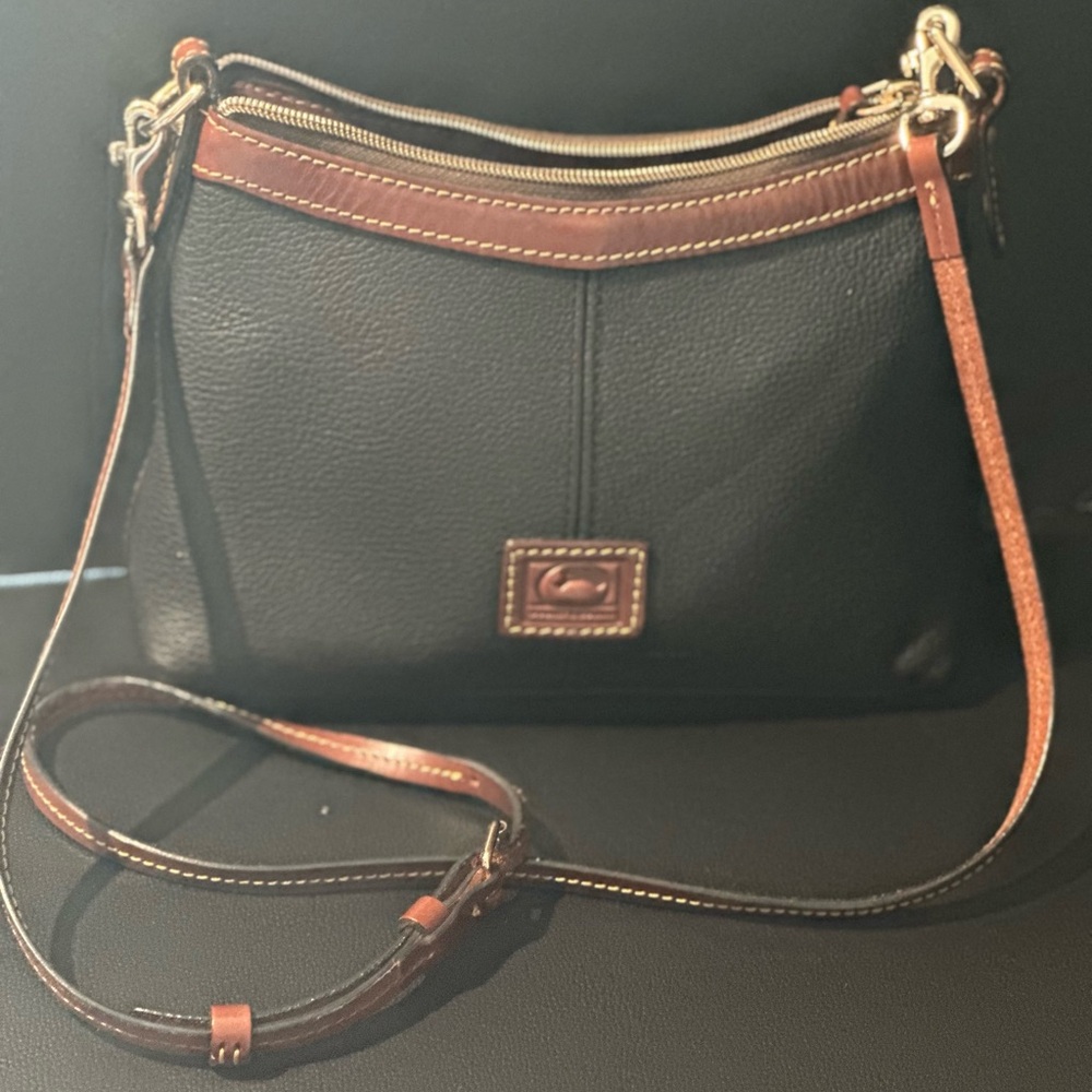 Dooney & Bourke Black and Brown Crossbody Bag